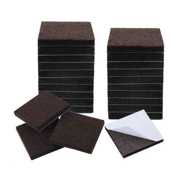 24pcs Felt Furniture Pads Square 1 1/2" Floor Protector for Table Chair Leg - Picture 1 of 6